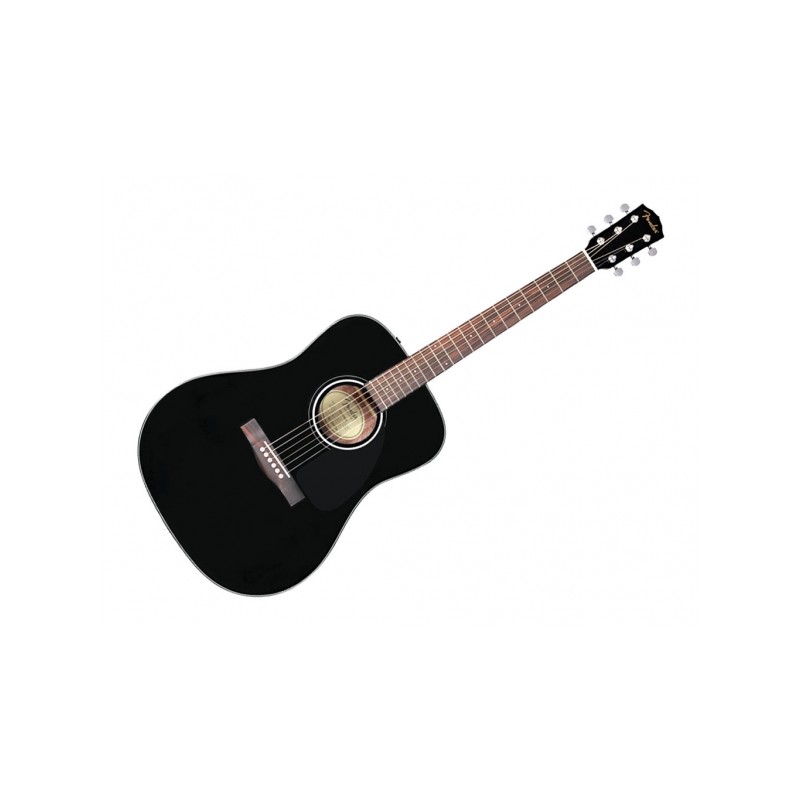 FENDER CD60S BLK CHITARRA ACUSTICA NERA TOP MASSELLO