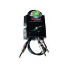 EXTREME 1JS2J2PRO CAVO AUDIO DI SEGNALE SCHERMATO 1 JACK STEREO 1/4" 6.3mm - 2 JACK MONO 1/4" 6.3mm CONNETTORI SMONTABILI IN MET