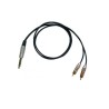 EXTREME 1JS2R1PRO 1 JACK S MASCHIO 1/4" 6,3MM- 2 RCA MASCHIO CAVO AUDIO DI SEGNALE SCHERMATO MT 1