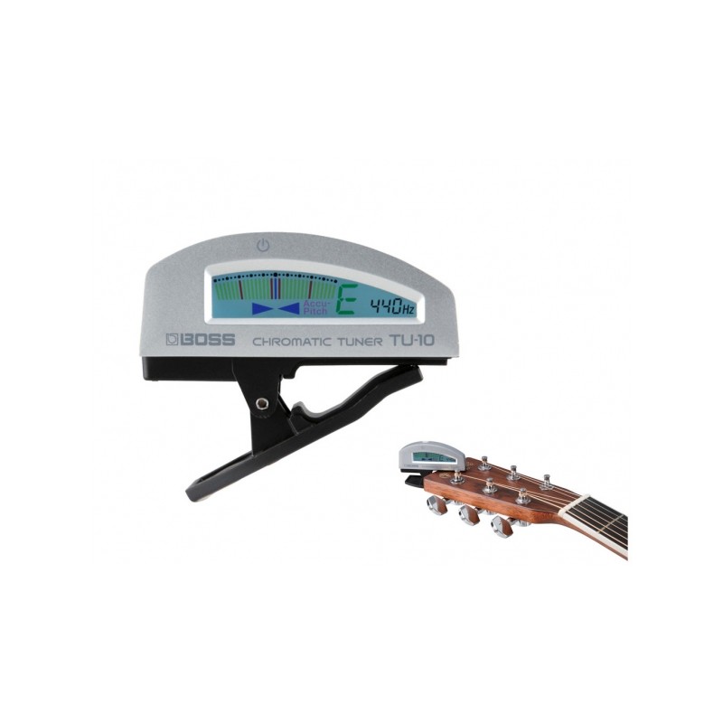 BOSS TU10 ACCORDATORE CLIP-ON SILVER