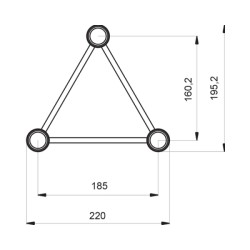 PRO TRUSS  ST22T3D RACCORDO T 3 VIE
