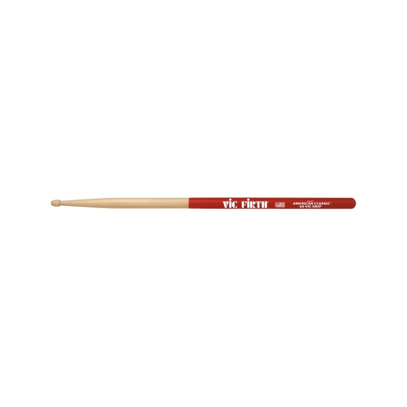 VIC FIRTH 5A VIC GRIP BACCHETTE PUNTA IN LEGNO CON GRIP