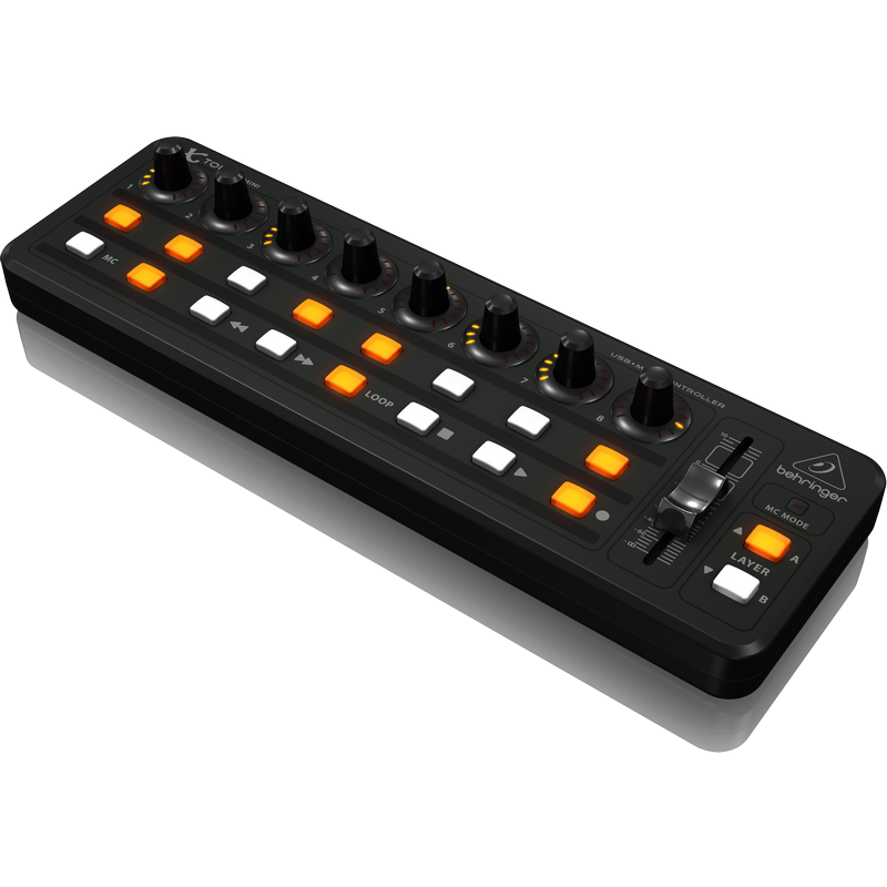 BEHRINGER X-TOUCH MINI CONTROLLER USB PC MAC COMPATTO UNIVERSALE 16 TASTI 8 CONTROLLI LED