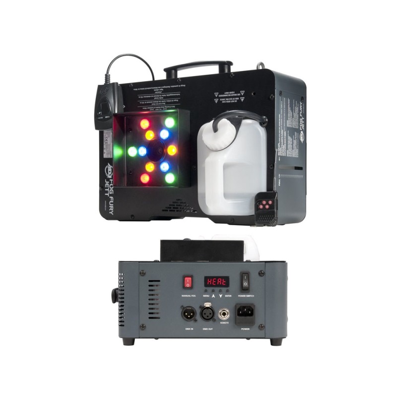 AMERICAN DJ FOG FURY JETT MACCHINA DEL FUMO DMX 12 LED RGBA 3W GETTO VERTICALE