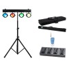 AMERICAN DJ DOTZ TPAR SYSTEM ADJ BARRA T 4 PROIETTORI WASH STROBO DMX TRI LED COB RGB + STATIVO + RADIOCOMANDO