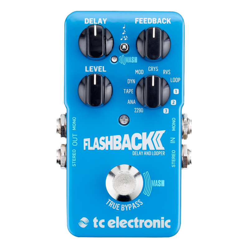 TC ELECTRONIC FLASHBACK 2 DELAY AND LOOPER A PEDALE PER CHITARRA TRUE BYPASS TECNOLOGIA MASH + 3 SLOT TONEPRINT
