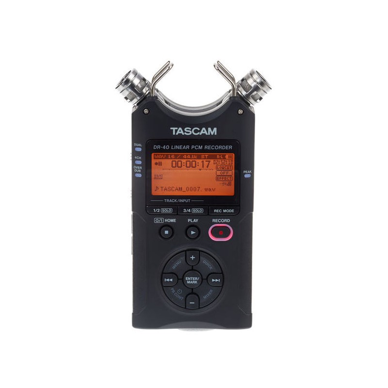 TASCAM DR40 V2 REGISTRATORE DIGITALE PALMARE STEREO DOPPIO MICROFONO + SCHEDA SD 2GB IN OMAGGIO
