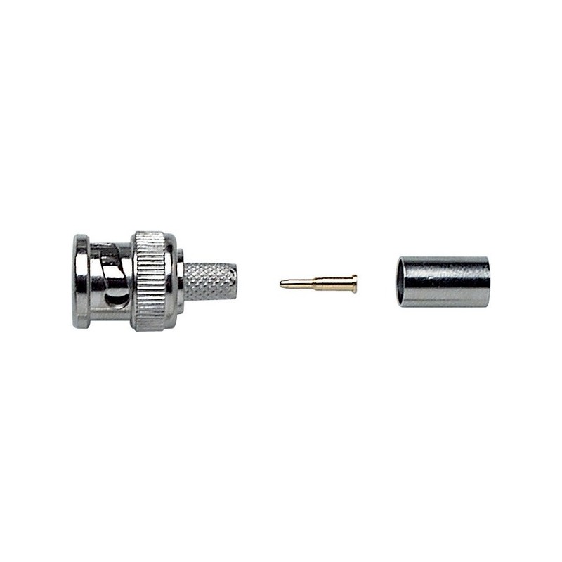 PROEL BNC59M SPINA VOLANTE BNC 75 OHM CONNETTORE COMPLETAMENTE IN METALLO