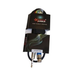 EXTREME JSXF1PRO CAVO JACK STEREO MASCHIO 1/4" 6,3mm-XLRF FEMMINA 1 MT. CONNETTORI SMONTABILI + SET ANELLINI COLORATI IDENTIFICA