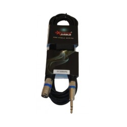 EXTREME JSXM5PRO CAVO XLR MASCHIO - JACK STEREO 1/4" 6.3mm CAVO AUDIO DI SEGNALE SCHERMATO 5 MT
