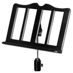 LEGGIO DA TERRA FORMA CLASSICA MADE IN EUROPE NERO LEGNO FAGGIO BARRA METALLO REGOLABILE ALTEZZA-INCLINAZIONE