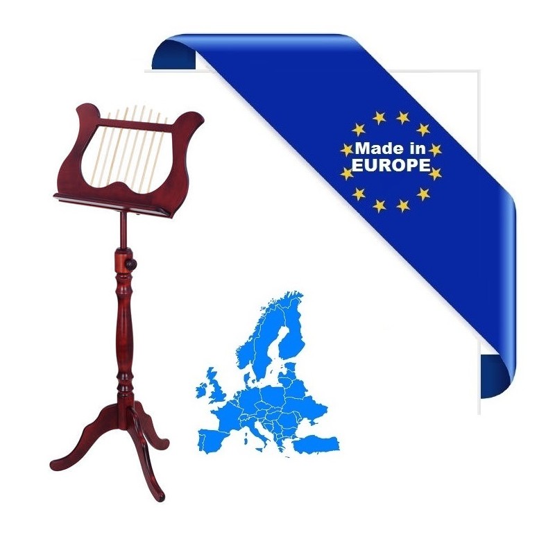 LEGGIO LEGNO TAVOLA LIRA MADE IN EUROPE CORPO BARRA E CHIUSURE MOGANO REGOLABILE ALTEZZA E INCLINAZIONE