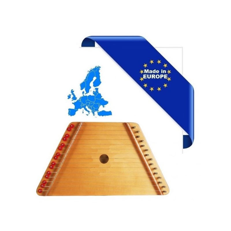 MELODY HARP 15 CORDE MADE IN EUROPE 370CM ABETE E ACERO CON SPARTITI SCHEMA E CHIAVE PER ACCORDATURA CON SCATOLA