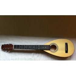 TOURIST TRAVEL GUITAR CHITARRA ACUSTICA DA VIAGGIO MADE IN EUROPE TOP ABETE MASSELLO FONDO FASCE MANICO ACERO MASSELLO TASTIERA 
