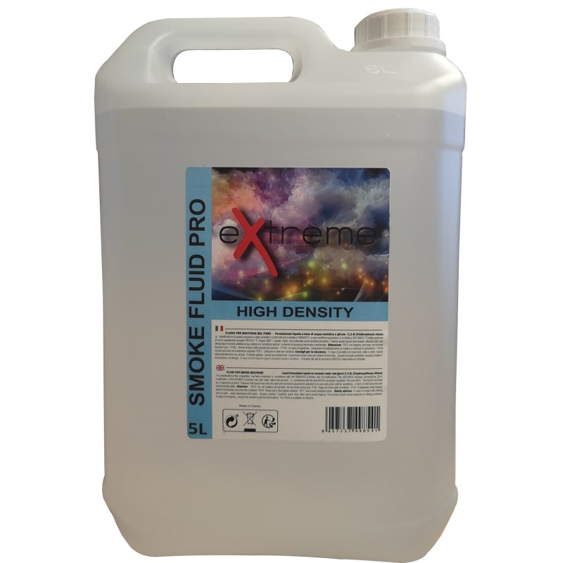 EXTREME SMOKE PRO HIGH DENSITY LIQUIDO MACCHINA DEL FUMO ALTA DENSITA' CERTIFICATO TANICA DA 5 KG. MADE IN EUROPE