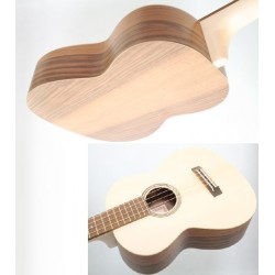 UKULELE BARITONO MADE IN EUROPE TAVOLA ABETE MASSELLO FONDO FASCE NOCE TASTIERA IN PALISSANDRO