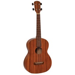 UKULELE BARITONO TOP CORPO ZEBRANO MADE IN EUROPE TAVOLA FONDO FASCE ZEBRAWOOD TASTIERA IN PALISSANDRO