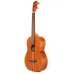 UKULELE BARITONO TOP CORPO ZEBRANO MADE IN EUROPE TAVOLA FONDO FASCE ZEBRAWOOD TASTIERA IN PALISSANDRO