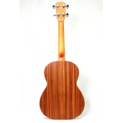 UKULELE BARITONO TOP CORPO ZEBRANO MADE IN EUROPE TAVOLA FONDO FASCE ZEBRAWOOD TASTIERA IN PALISSANDRO