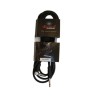 EXTREME 1 JACK MONO MASCHIO 1/4" 6,3mm / 1 JACK MONO CURVO PIPETTA ANGOLO 1/4" 6,3mm 3 METRI NERO
