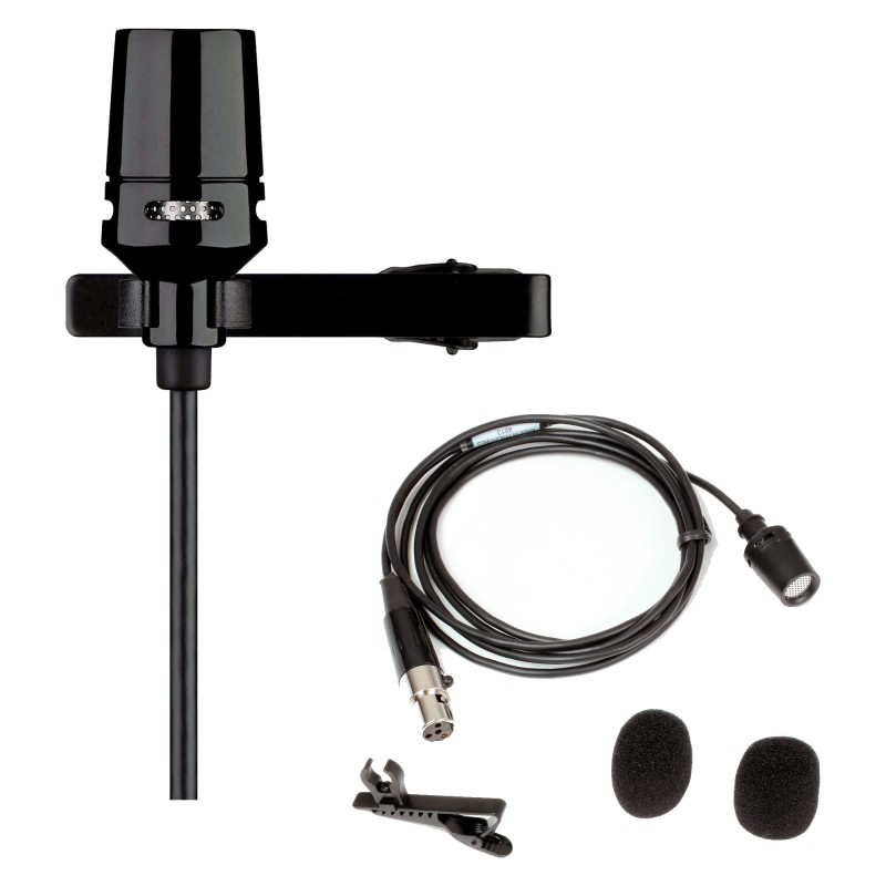 SHURE CVL-BC-TQG MICROFONO WIRELESS CONDENSATORE LAVALIER + ANTIVENTO + CLIP PER ATTACCO ASTA + ANTIVENTO