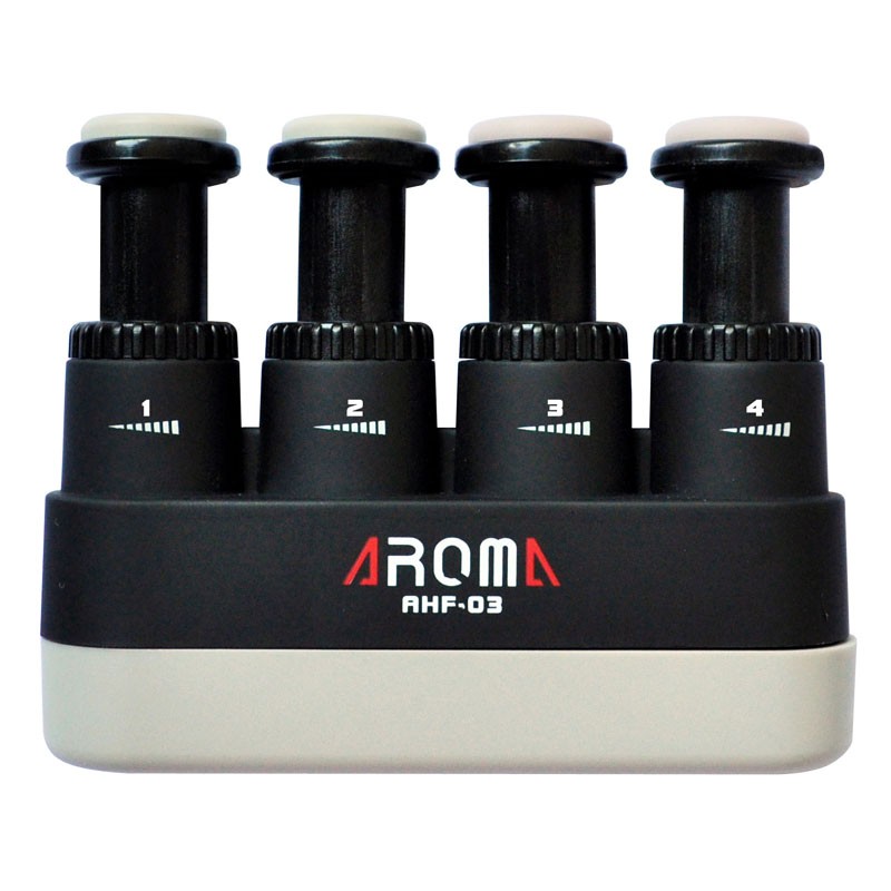 AROMA AHF-03BK ALLENATORE IMPUGNATURA GINNICO PER CHITARRA E FIATI COLORE NERO