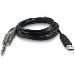 BEHRINGER LINE 2 USB INTERFACCIA AUDIO USB - 2 JACK 6.35MM 2 METRI 44.1/48 KHZ PER CHITARRA LINE2USB PLUG & PLAY PC MAC DAW