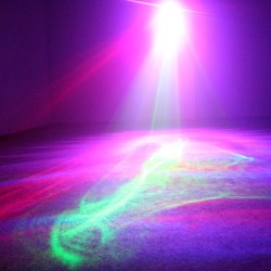 EXTREME AURORA BOREALIS DOPPIO EFFETTO LUCE LASER RG + LED RGB 3x3WATT SOUND ACTIVE + AUTO