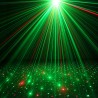 EXTREME WATER WAVE DOPPIO EFFETTO LUCE LED RGB 3x3w INDOOR + LASER RG STELLE GALASSIE + TELECOMANDO REMOTO