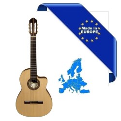 HORA CHITARRA CLASSICA 4/4 SM45 MADE IN EUROPE TOP CEDRO MASSELLO FONDO-FASCE PALISSANDRO ROSETTA INTARSIATA SPALLA MANCANTE MAN