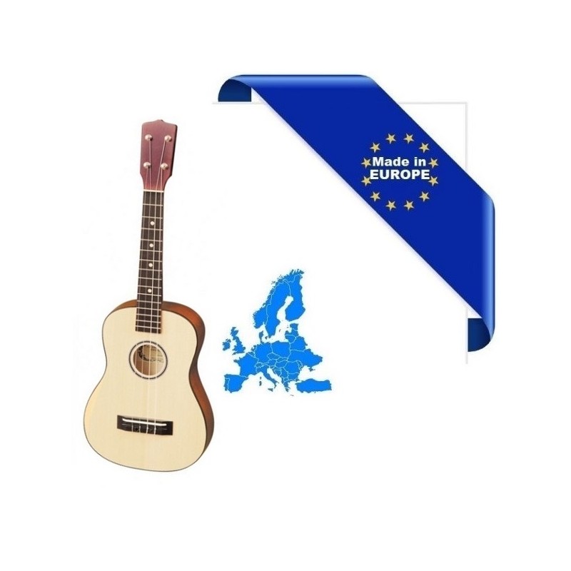 UKULELE STANDARD TENORE MADE IN EUROPE TAVOLA ABETE ROSSO TOP IN MASSELLO TASTIERA IN PALISSANDRO