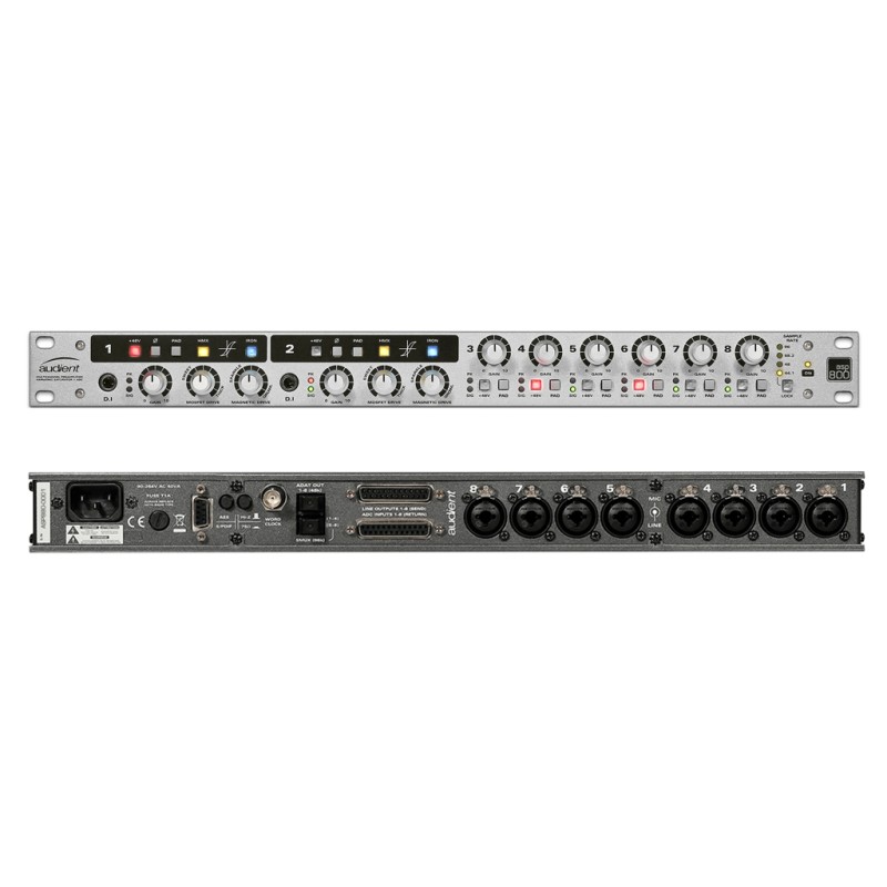 AUDIENT ASP800 PREAMPLIFICATORE MICROFONICO 8 CANALI CONVERTITORE AD CON HMX E IRON