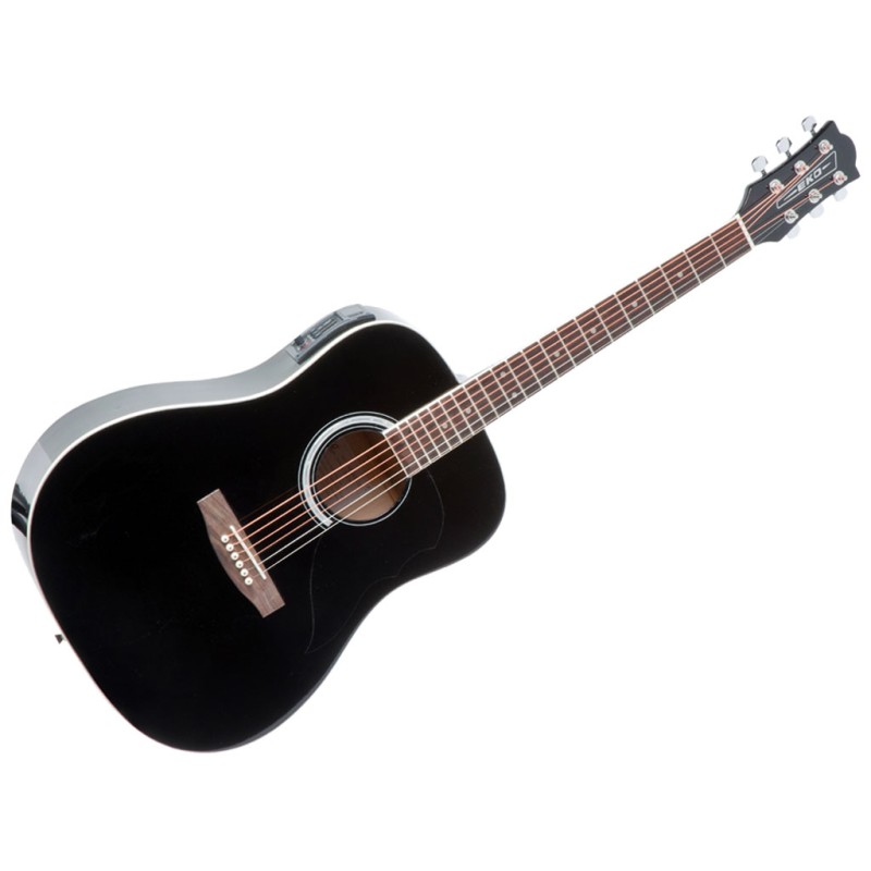 EKO RANGER 6 BLACK EQ CON FINITURA SUNBURST CHITARRA ACUSTICA ELETTRIFICATA NERA