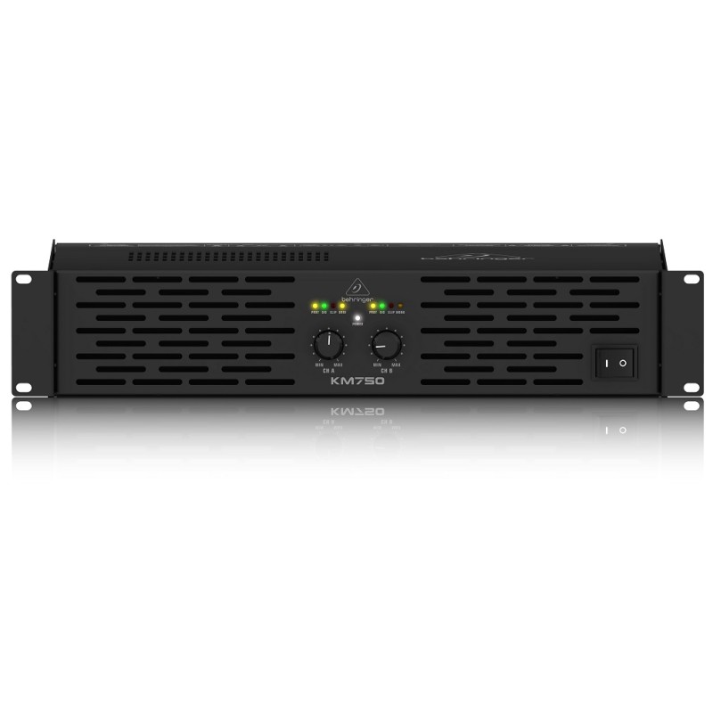 BEHRINGER KM750 AMPLIFICATORE FINALE DI POTENZA PROFESSIONALE DA 750 WATT 8 OHM BRIDGE 2 X 200W STEREO 2 X 400W 4 OHM