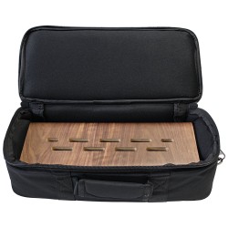 XVIVE F4+B4 FLOORBOARD PORTA PEDALI IN LEGNO DI NOCE PER PEDALINI SINGOLI FLOOR BOARD + BORSA ORIGINALE + ACCESSORI IN BUNDLE