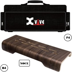 XVIVE F4+B4 FLOORBOARD PORTA PEDALI IN LEGNO DI NOCE PER PEDALINI SINGOLI FLOOR BOARD + BORSA ORIGINALE + ACCESSORI IN BUNDLE