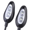 EXTREME ML22 DOPPIA LAMPADA DUAL LED PER LEGGIO BREVETTATA FLESSIBILE A COLLO D'OCA COLORE NERO