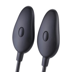 EXTREME ML22 DOPPIA LAMPADA DUAL LED PER LEGGIO BREVETTATA FLESSIBILE A COLLO D'OCA COLORE NERO