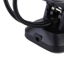 EXTREME ML22 DOPPIA LAMPADA DUAL LED PER LEGGIO BREVETTATA FLESSIBILE A COLLO D'OCA COLORE NERO