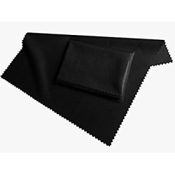 CHERRY MUSIC GUITAR CLEANING CLOTH PANNO PULISCI CORDE PER CHITARRA MANDOLINO UKULELE BANJO COLORE NERO