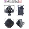 EXTREME X-TRIFEX SPIDER BUNDLE EFFETTO 3 IN 1 + CASE / 8 LED 1W BIANCO STROBO + 20X3W SPIDERAY FLOWER 4 RGBWA X 3W + LASER RG RO