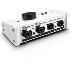 PALMER MONICON WHITE CONTROLLO VOLUME PASSIVO MONITOR BIANCO 2 XLR IN 2 XLR OUT IN LEGNO E METALLO