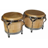EXTREME BG-122 BONGO NATURAL IN LEGNO PELLE NATURALE 4 TIRANTI ROBUSTI MISURE 7"-9"