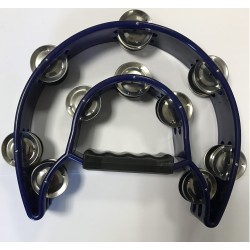 EXTREME TW20 TAMBURELLO MEZZALUNA CEMBALO 20 FILE DI PIATTINI IMPUGNATURA PROFESSIONALE COLORE BLU