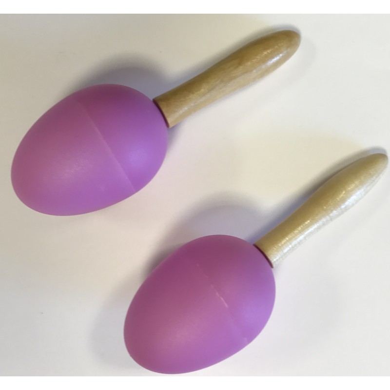 EXTREME DP12 COPPIA MARACAS IN PLASTICA MANICO IN LEGNO COLORE ROSA