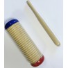 EXTREME G-01-COLOR STRUMENTO A PERCUSSIONE GUIRO SHAKER IN LEGNO COLORE NATURAL DUE COLORI ALLE ESTREMITA'