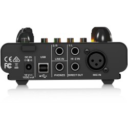 BEHRINGER MIC500-USB TUBE ULTRAGAIN PREAMPLIFICATORE MICROFONICO VALVOLARE LIMITER 16 PRESET INTERFACCIA AUDIO USB