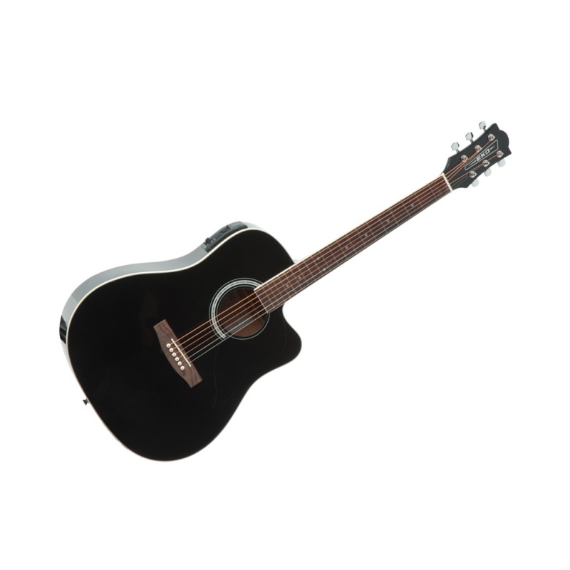 EKO RANGER CW EQ BLACK CHITARRA ACUSTICA ELETTRIFICATA CUTAWAY COLORE NERO