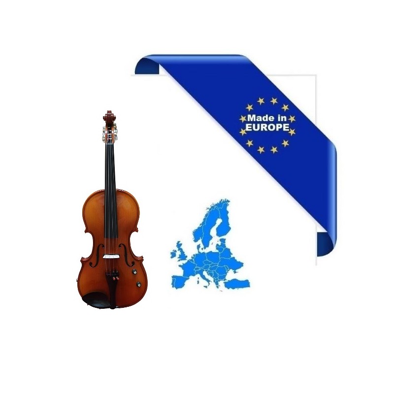 HORA VIOLINO ELETTRICO 4/4 MADE IN EUROPE PONTE TELLER TDESCO TOP ABETE MASSELLO ELETTRIFICATO PIOLI TASTIERA MENTONIERA ACERO +