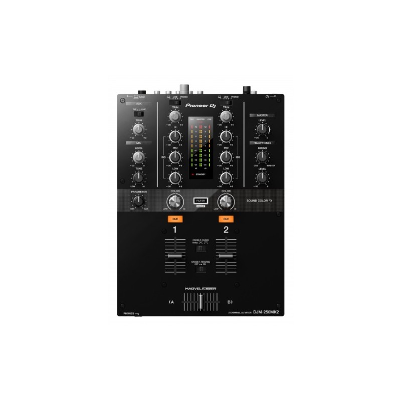 PIONEER DJM250 MK2 MIXER PER DJ 2 CANALI CON EFFETTI + REKORDBOX DVS READY + USB + CONVERTITORE 24 BIT